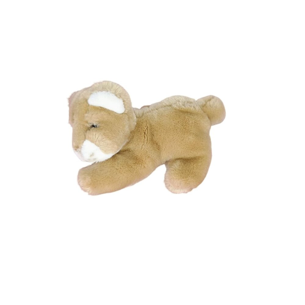 Vintage Plush‎ Tan Lion Cub Stuffed Animal Toy 9" Soft Fluffy Cute Collectible